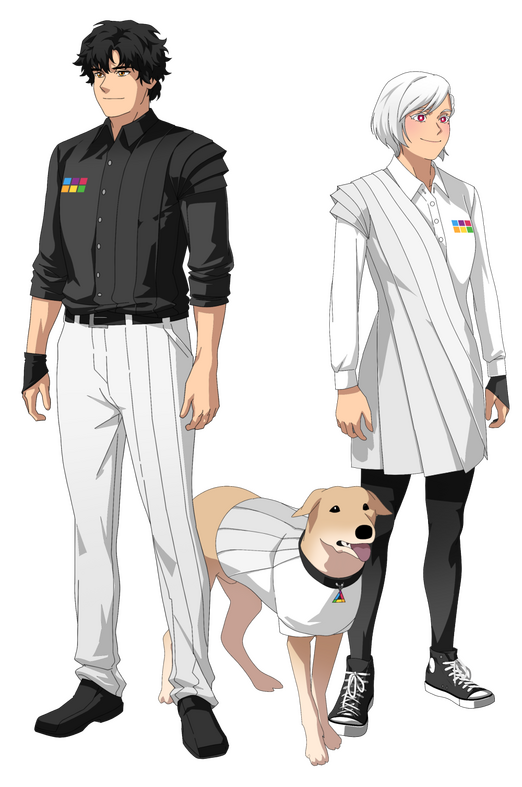 Three mascots
